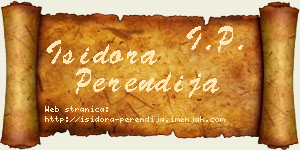 Isidora Perendija vizit kartica